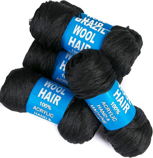 Brazilian wool hair for braids, jumbo crochet synthetic fiber for natural and long-lasting styles