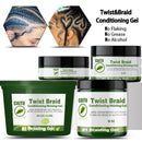 Neat and shiny braids styled with Extra Hold Twist Braiding Hair Gel