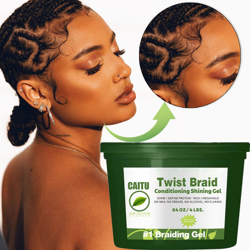 Applying Extra Hold Twist Braiding Hair Gel for smooth and shiny braids