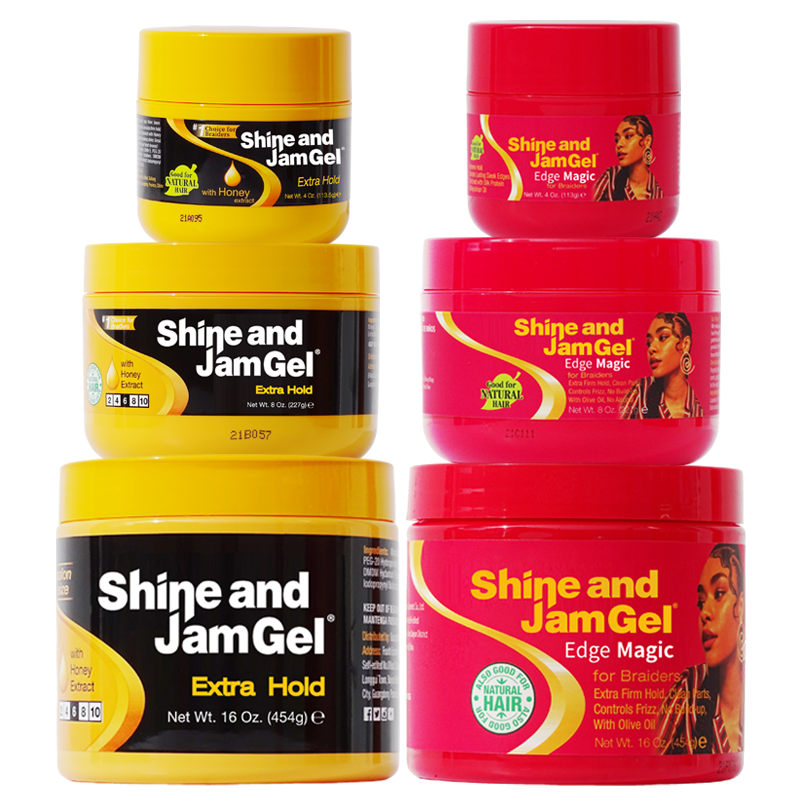 Neat Braid Edge Control Gel, Strong Hold & Shine Jam Yellow & Red