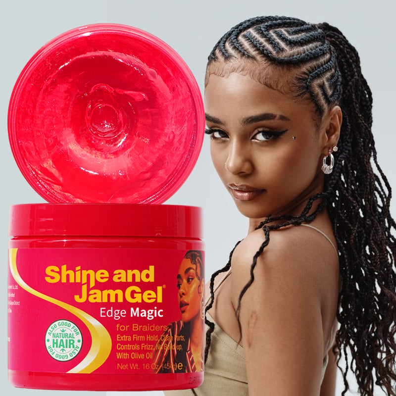 Neat Braid Edge Control Gel, Strong Hold & Shine Jam Yellow & Red