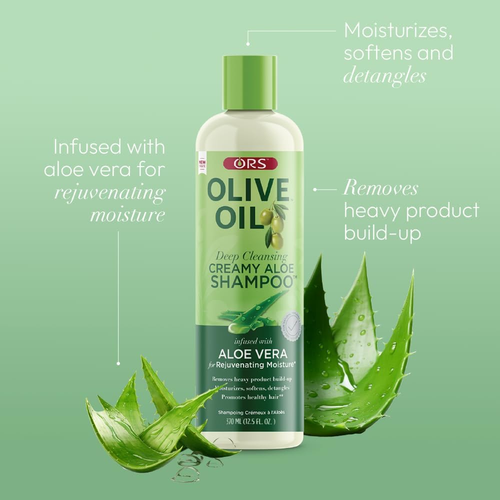 ORS Olive Oil Aloe Shampoo ingredient label and product details