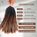 Close-up of 8 inch Ombre Kanekalon Spring Twist braiding hair