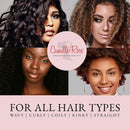 Camille Rose Sweet Ginger Hair & Scalp Cleanser with natural hair styling setup
