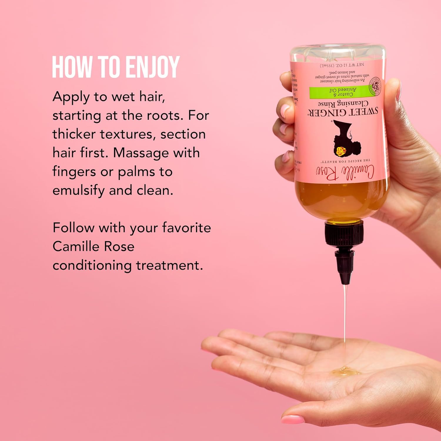 Sweet Ginger Hair & Scalp Cleanser Camille Rose ingredient label